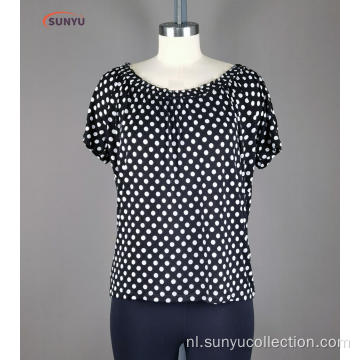 Ladie&#39;s Dot Pattern Print T-shirt